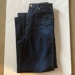 AG denim Yvette high waisted wide leg cropped pants size 28